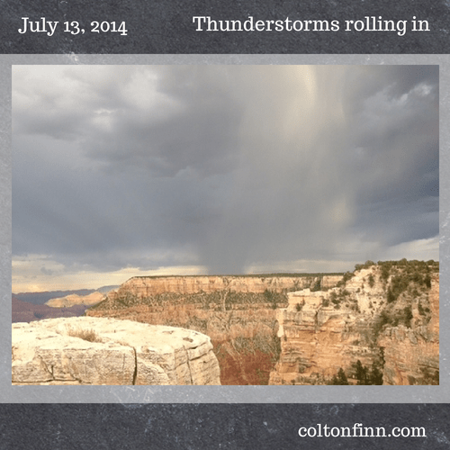 thunderstorms grand canyon road trip