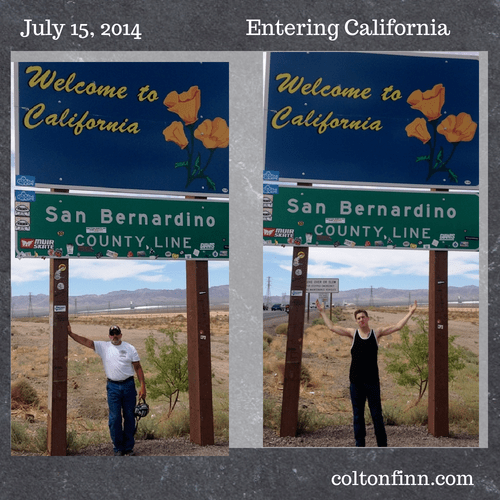 entering california motorcycle road trip