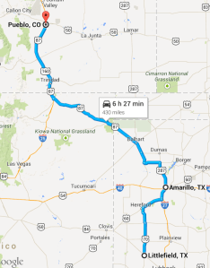 texas to pueblo, colorado, harley davidson 